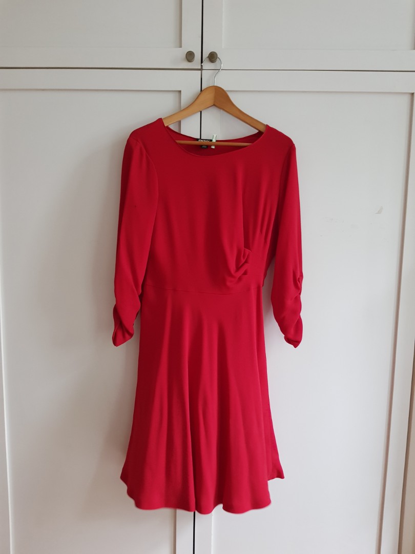 dkny red dress