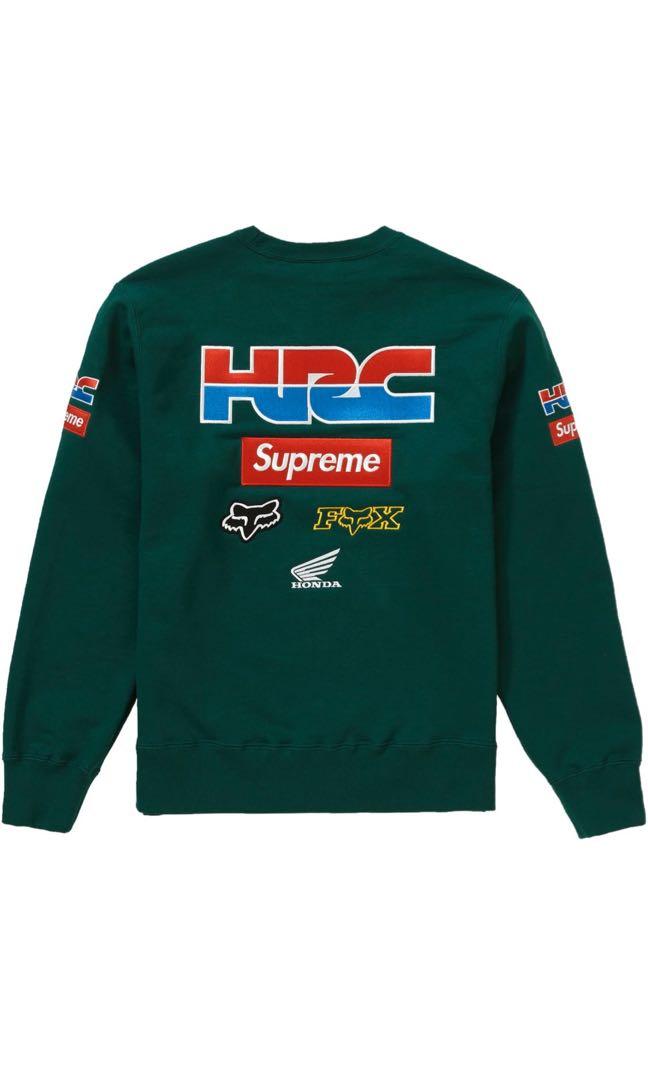 supreme honda fox racing crewneck