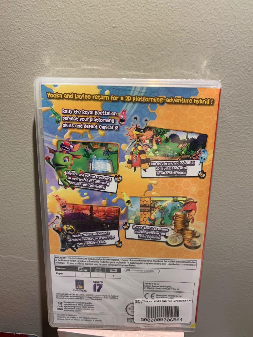 Switch Game: Yooka-Laylee (Category: Nintendo) located in Muntinlupa City. Submitted by wonushi (Listing ID 1013350828, Image 2). Description: BRAND NEW AND SEALED.
