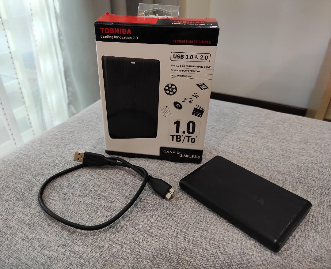 Toshiba Canvio External Hard Disk 1tb Usb 3 0 Electronics Computer Parts Accessories On Carousell
