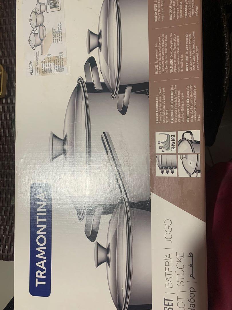 tramontina cookware set (Category: Spice & Seasoning) located in Manila. Submitted by simplyameerah (Listing ID 1013376140, Image 3). Description: tramontina cookware set with cover good investment in terms of durability.