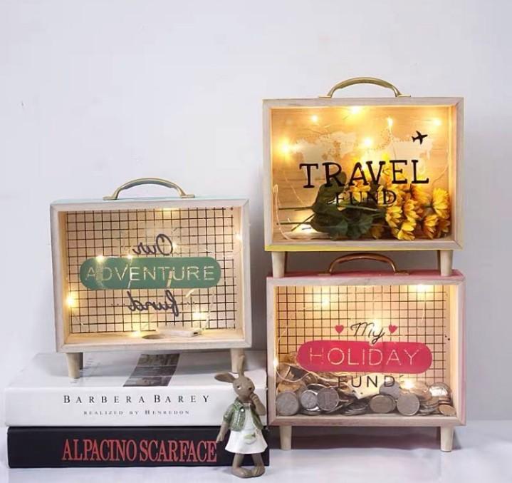 Tumblr Basic Ulzzang Cute Travel Fund Adventure Fund Money Box Aesthetic Piggy Bank🌻, Design ...