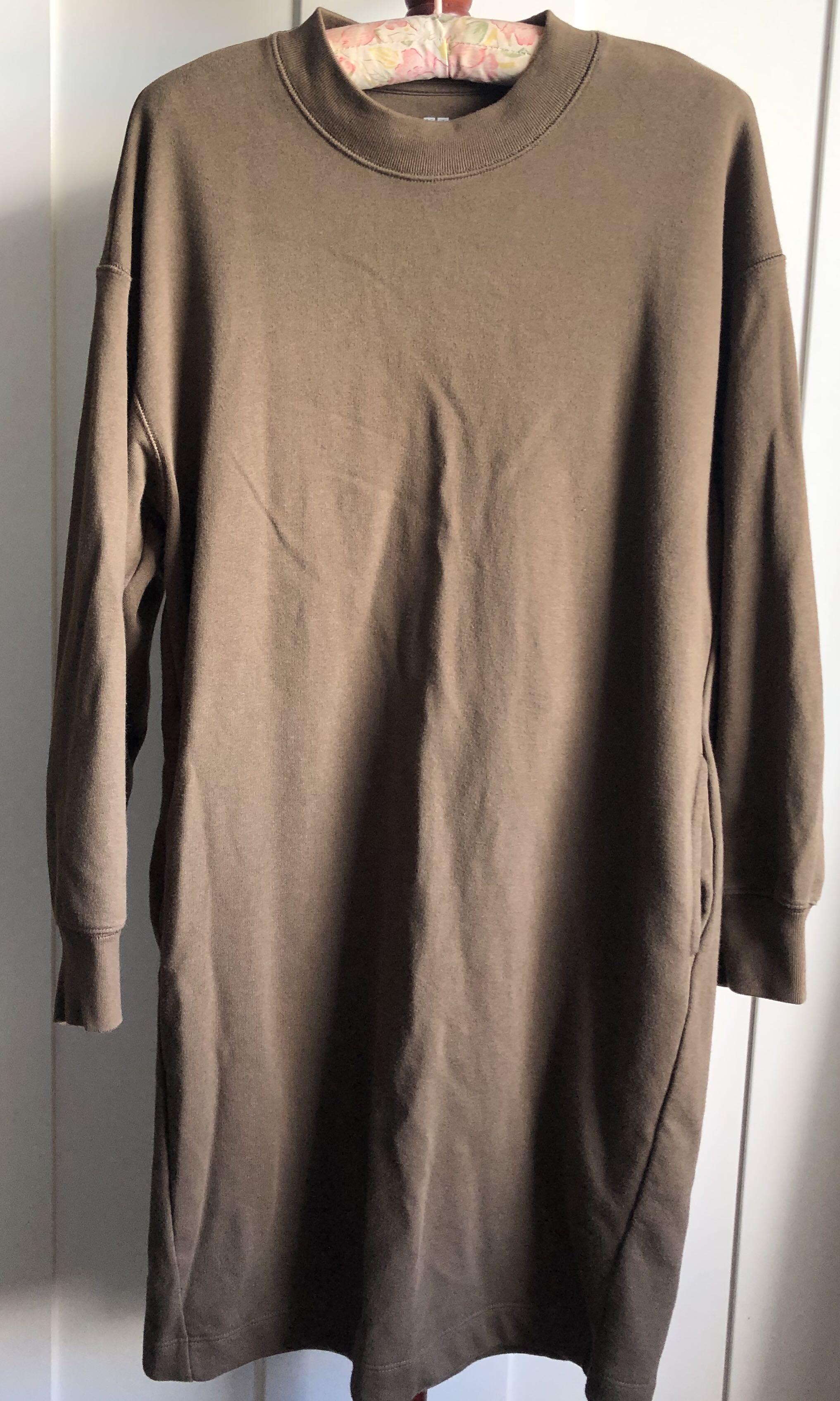 Uniqlo Olive Green Dress Women S Fashion Clothes Dresses Skirts On Carousell