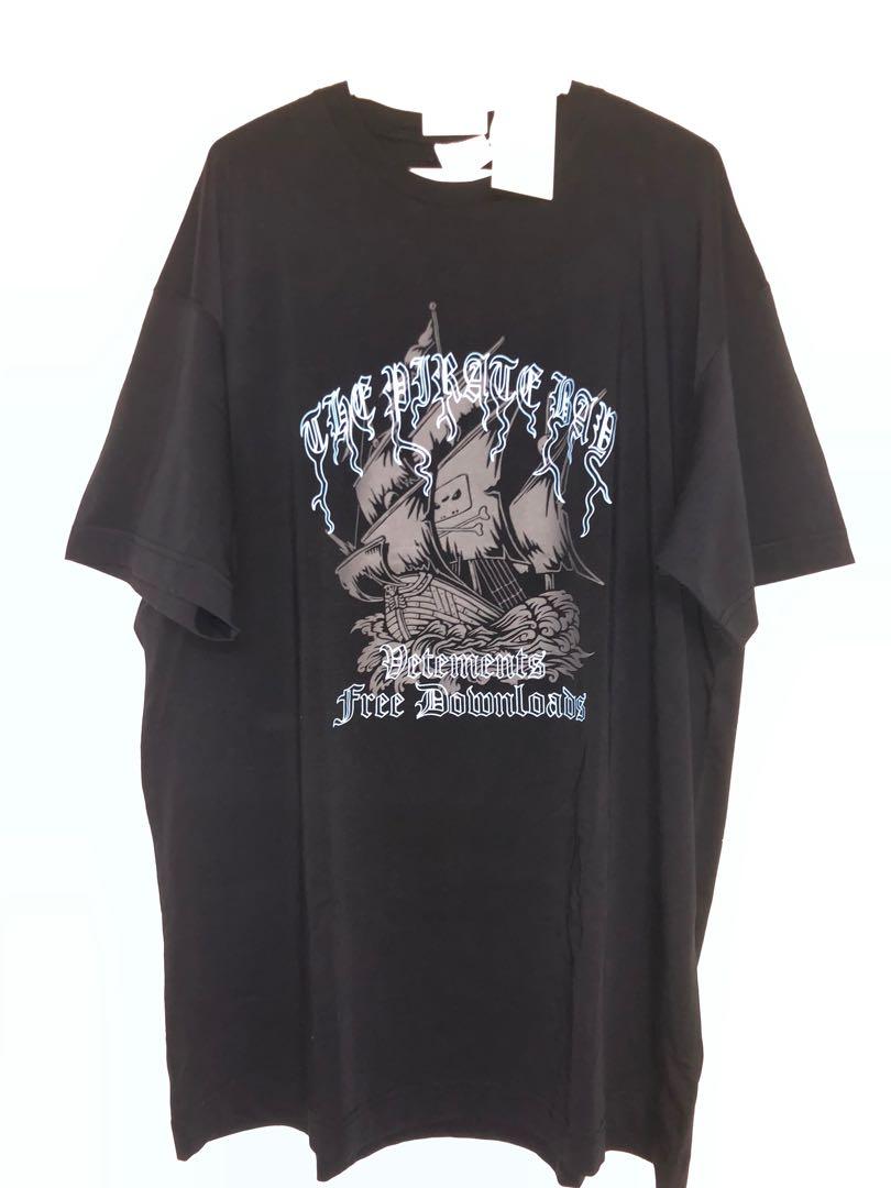 Vetements Pirate bay black tee, Men's Fashion, Clothes, Tops on Carousell