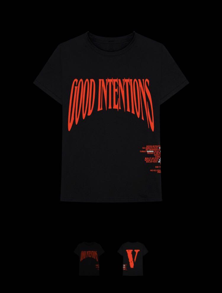 VLONE X NAV Good intentions tee, Men's Fashion, Clothes, Tops on Carousell