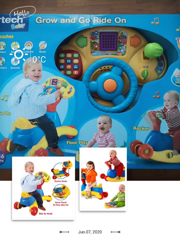 Vtech 3in1 Grow and Go Ride On, Babies & Kids, Infant Playtime on Carousell