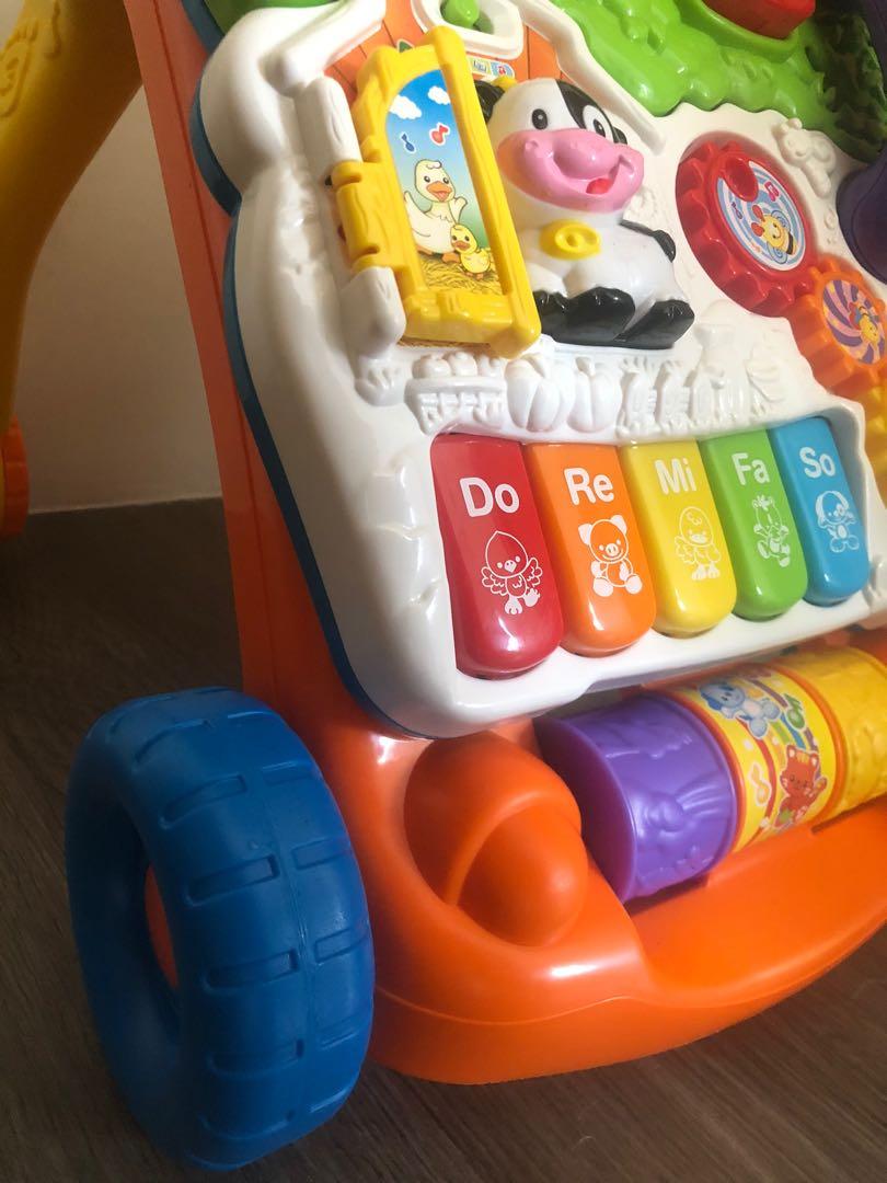 V-Tech Push Walker (Category: Infant Playtime) located in Paranaque City. Submitted by claudia.2011 (Listing ID 1013216511, Image 3). Description: Good as new, everything’s working, nothing is missing. No visible scratches. My baby no longer uses it, to be honest it was barely used..