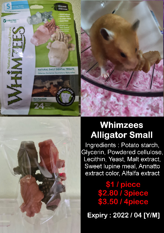 Whimzee chews for hamster discount