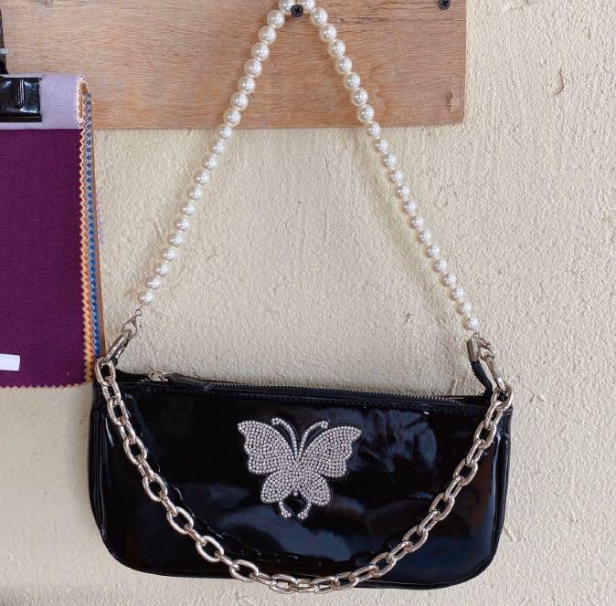 y2k butterfly shoulder mini bag, Women
