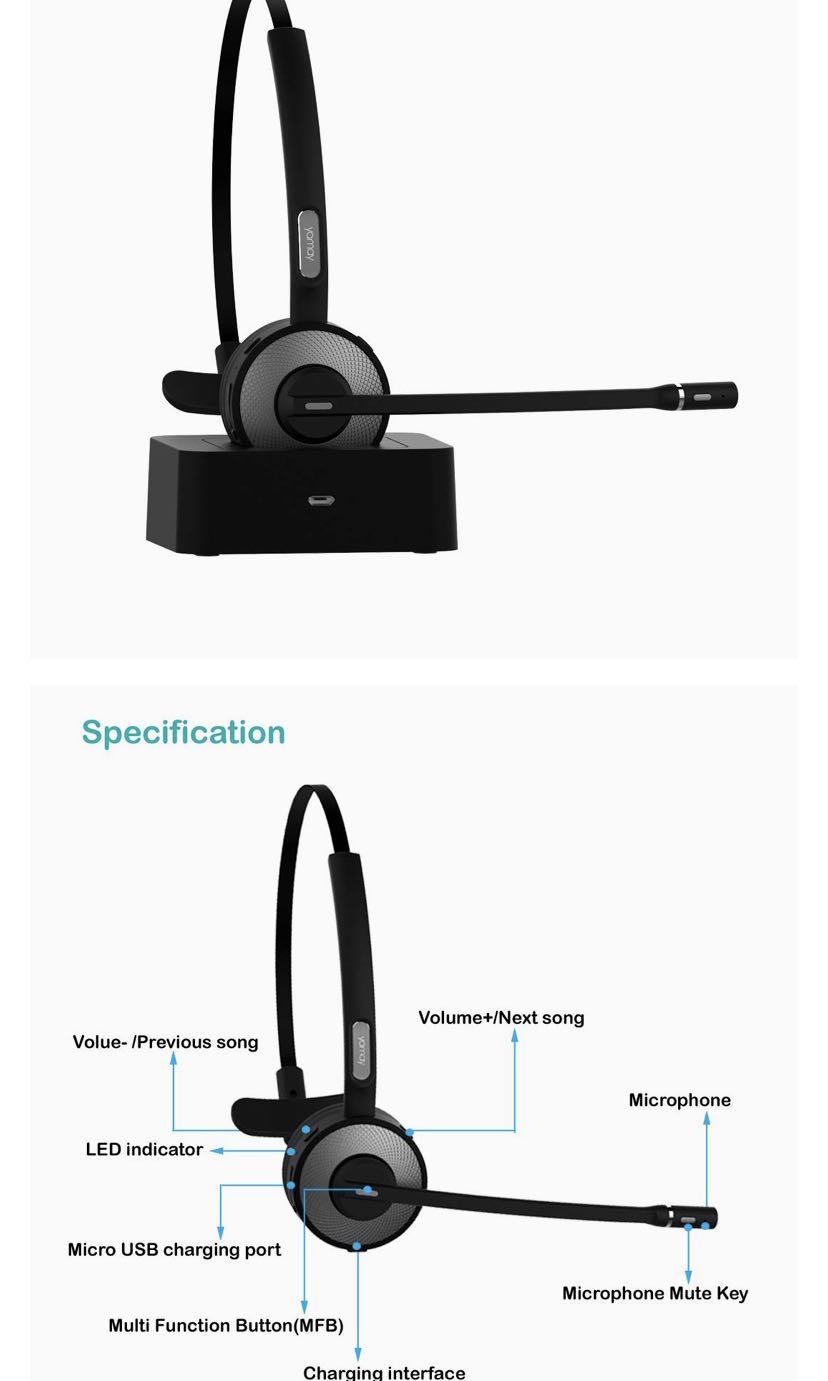 Yamay m98 wireless headset with microphone 2025