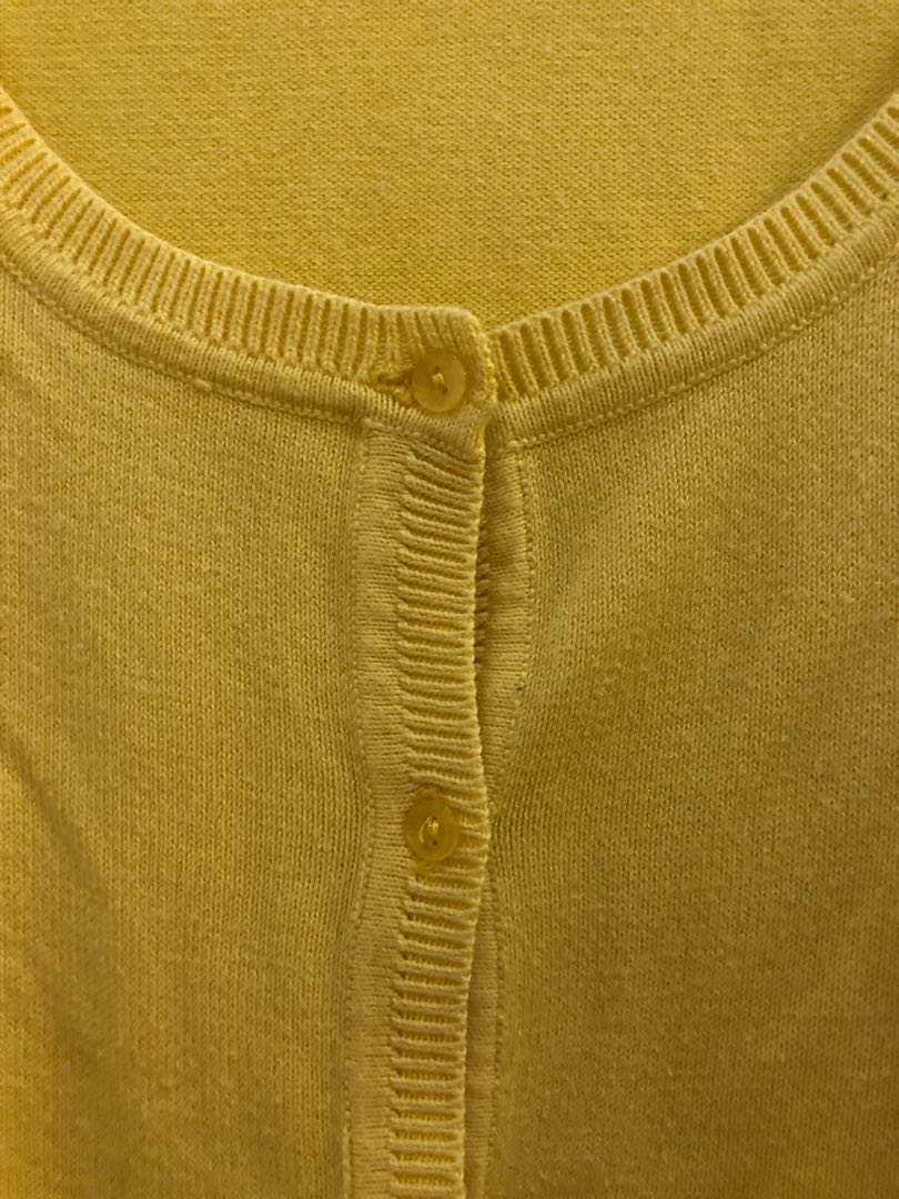 zara yellow cardigan