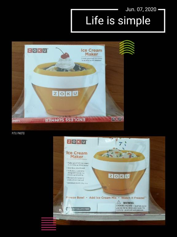 Zoku Ice Cream Maker Orange Home Appliances Kitchenware On Carousell
