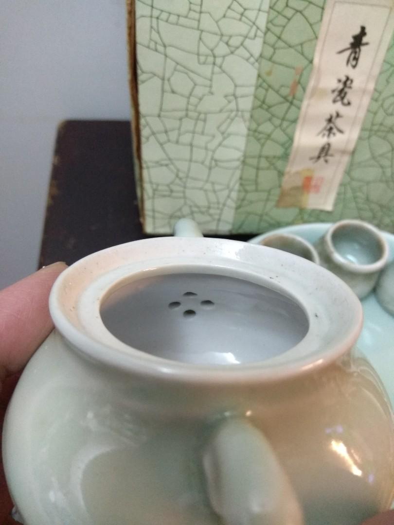 80年代中國宜興青瓷茶具套裝, 興趣及遊戲, 收藏品及紀念品, 古董收藏