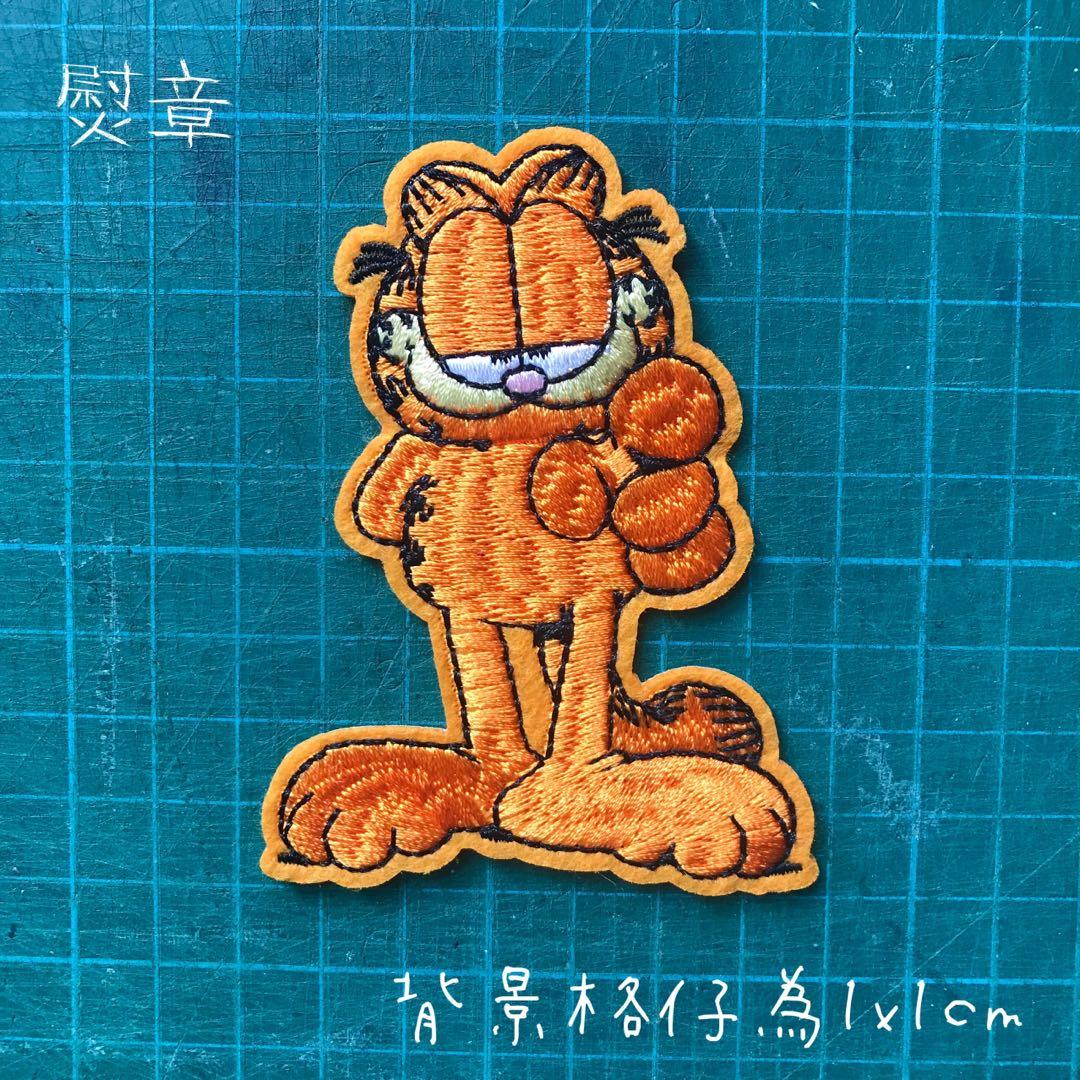 Garfield Patch Cat Embroidered Badge Iron Sew On Clothes Bag Embroidery Applique - Foto 9