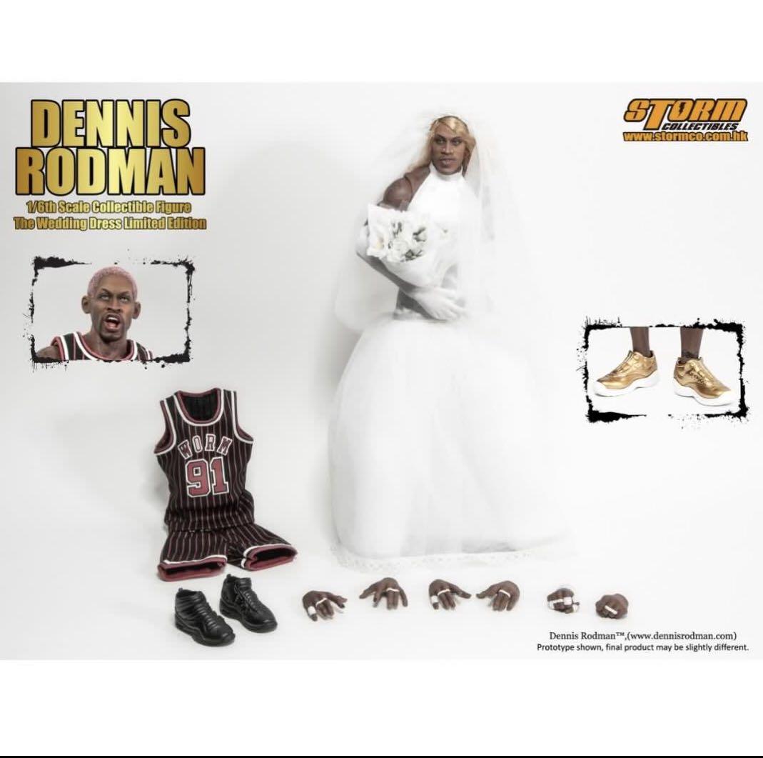 全新Storm Toys 1/6 Wedding Dress Dennis Rodman NBA 芝加哥公牛洛文 