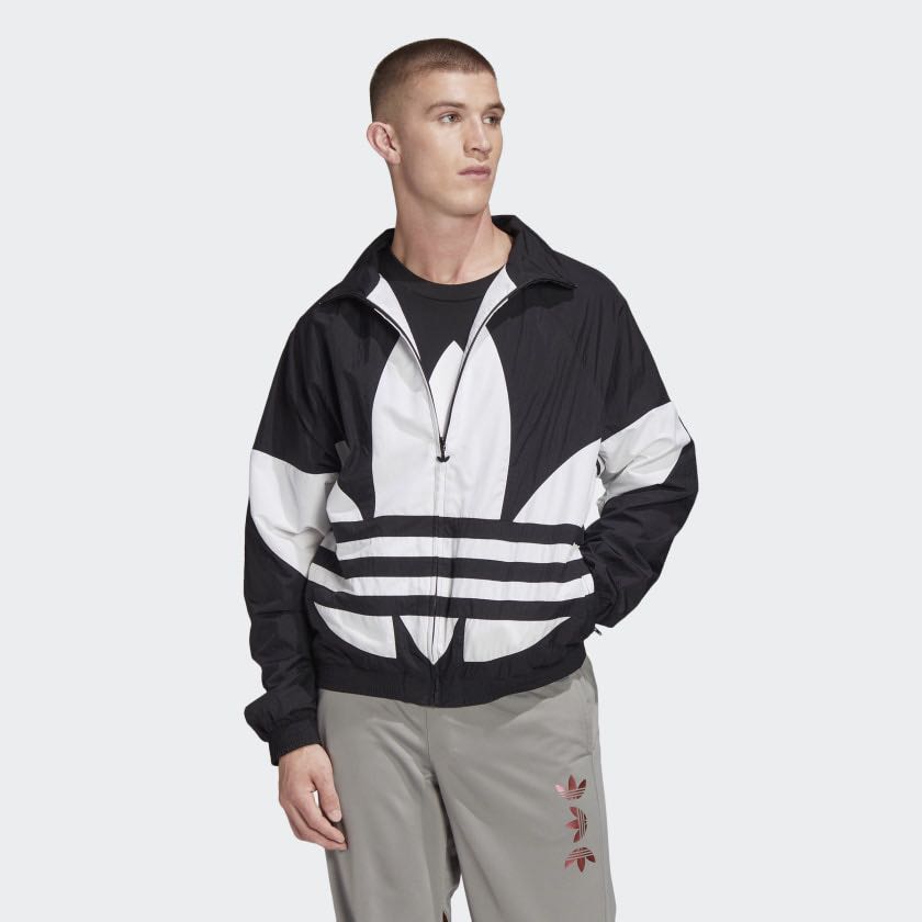 Big logo adidas jacket best sale