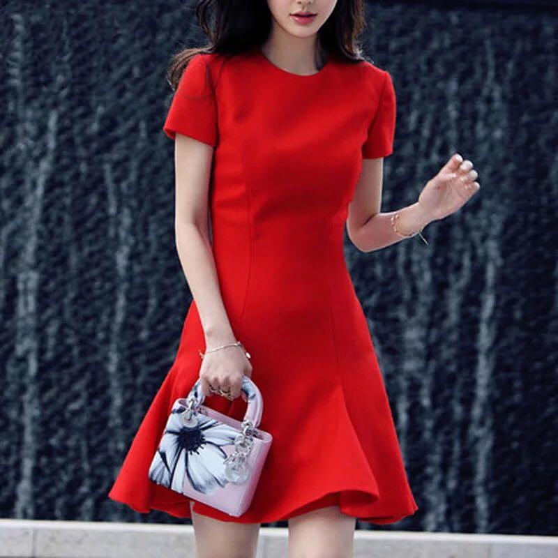 Girls red new arrivals skater dress