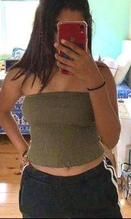 ARMY GREEN TUBE TOP