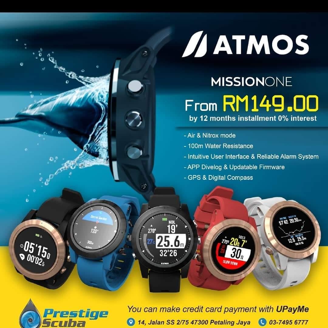 Last 2 Piece Atmos Mission One Dive Computer Men S Fashion Watches On Carousell