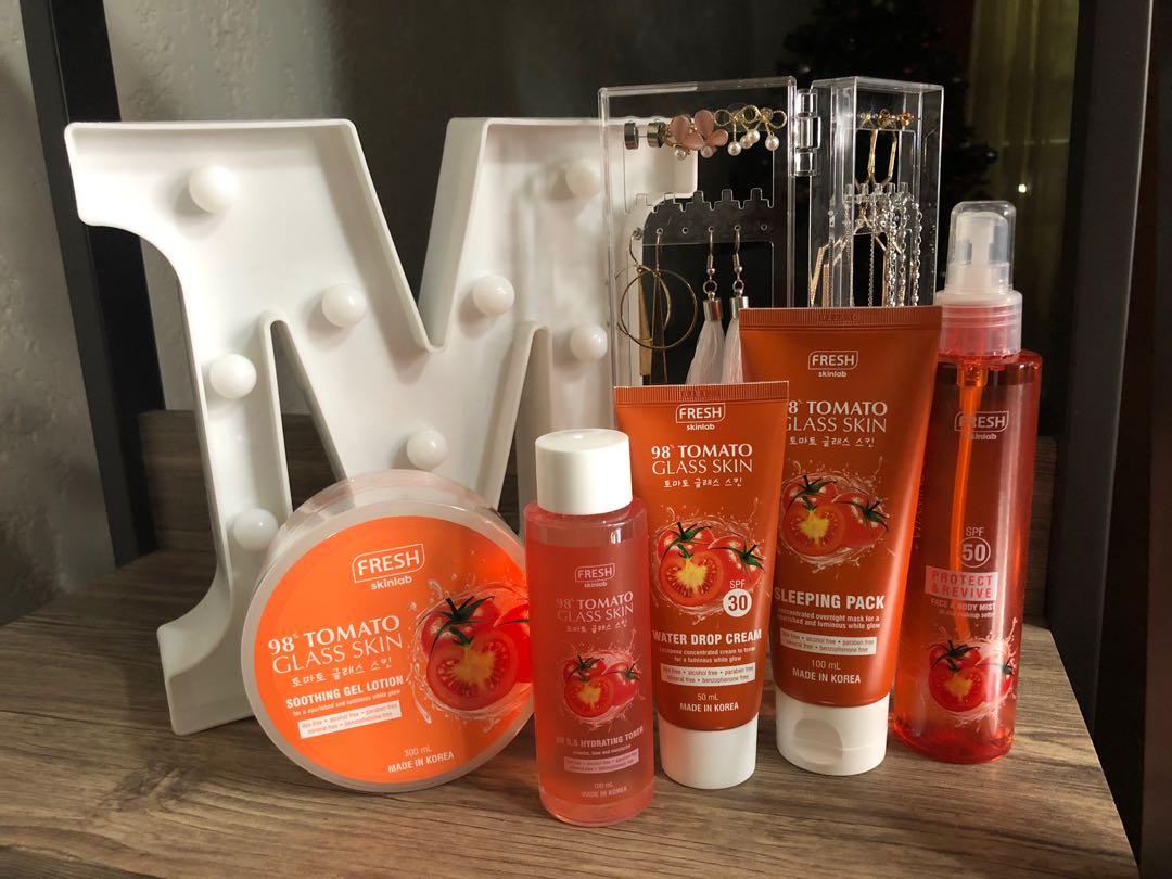 Authentic Fresh Skinlab Tomato Glass Skin Series Set Beauty Personal Care Face Face Care On Carousell