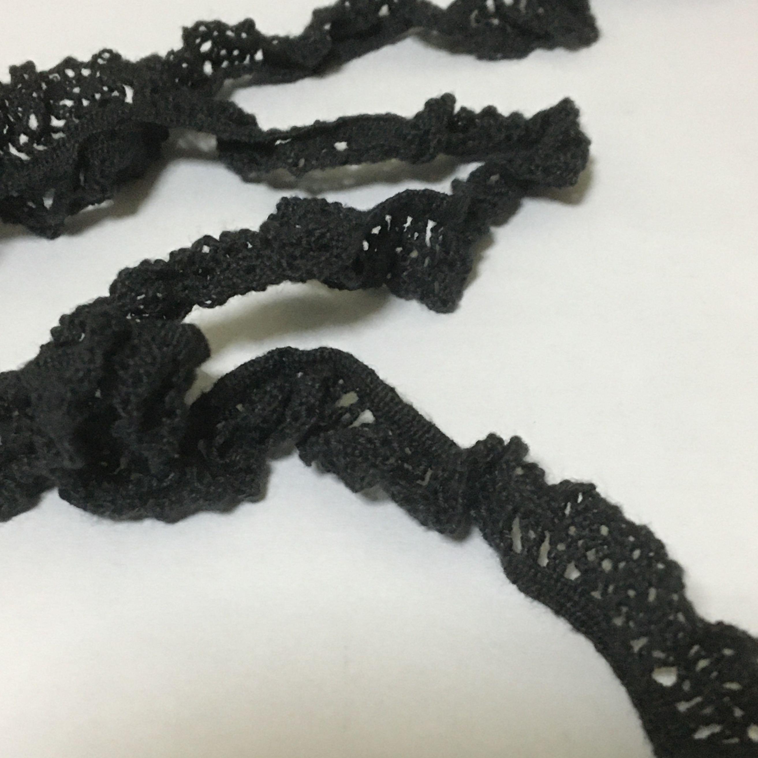 black crochet lace trim