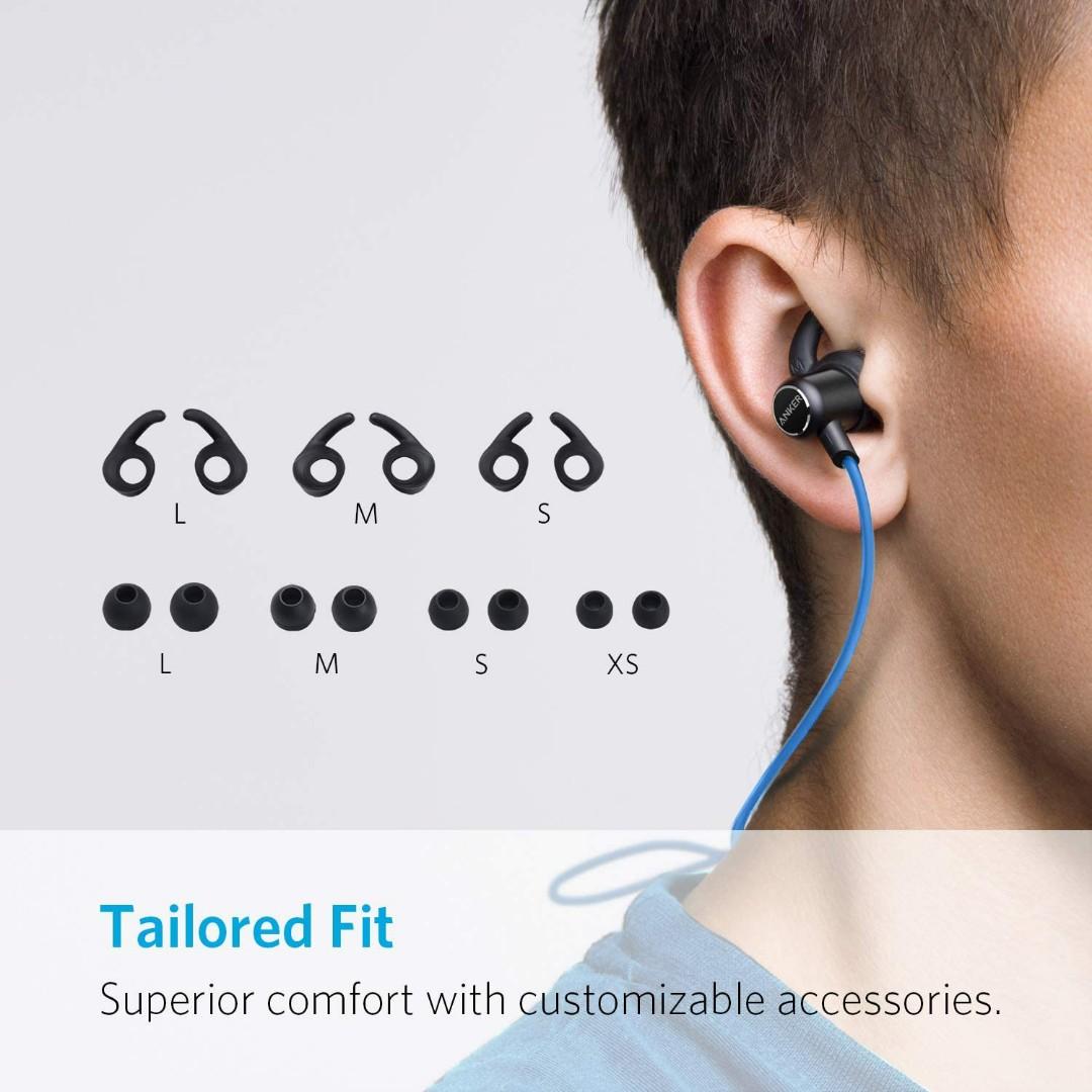 Bluetooth Headphones Anker SoundBuds Slim Wireless Workout Headphones 10 Hour Playtime Bluetooth 5.0 IPX7 Waterproof Magnetic Wireless Earbuds Bluetooth Earbuds for Sports Exercise Running Gym Audio E...