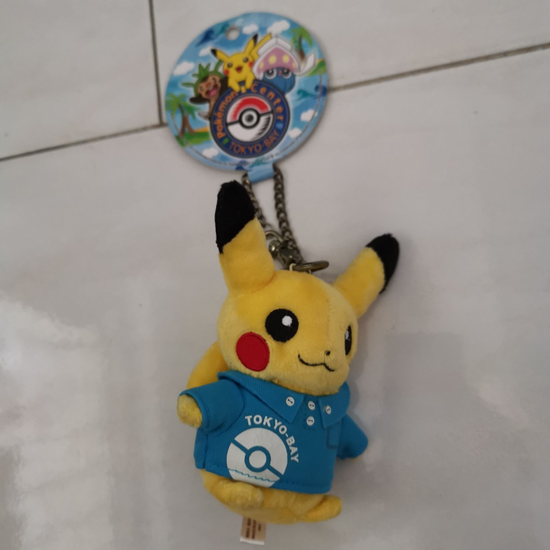 Bn Pokemon Center Tokyo Bay Exclusive Pikachu Keychain Plushie Toys Games Stuffed Toys On Carousell