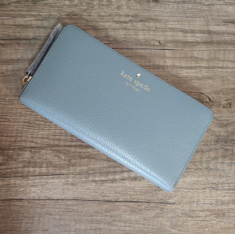 BNWT Kate Spade Grand Street Lacey in Lake sedge (Light Blue-Grey) Long  Wallet | Leather, Women's Fashion, Bags & Wallets, Cross-body Bags on  Carousell