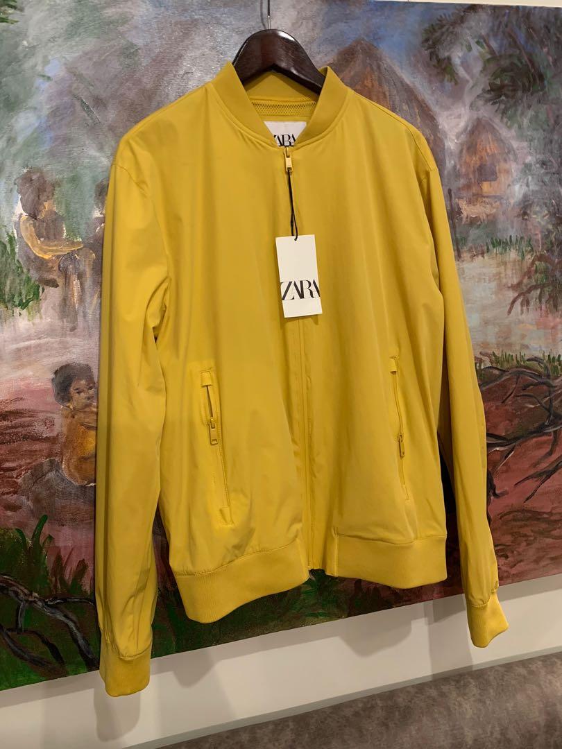 yellow bomber jacket zara