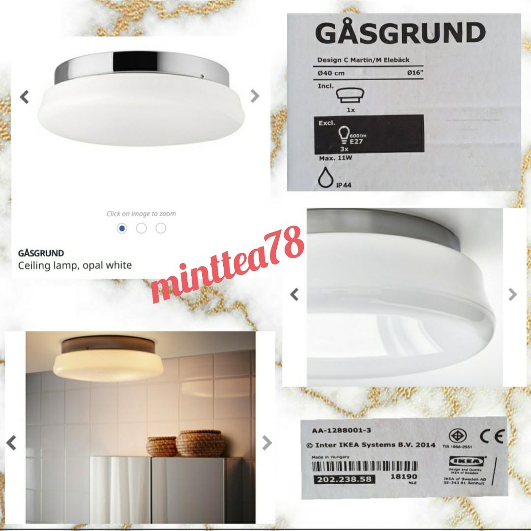 Ikea Gasgrund Bathroom Light Furniture Home Decor Lighting Supplies On Carousell
