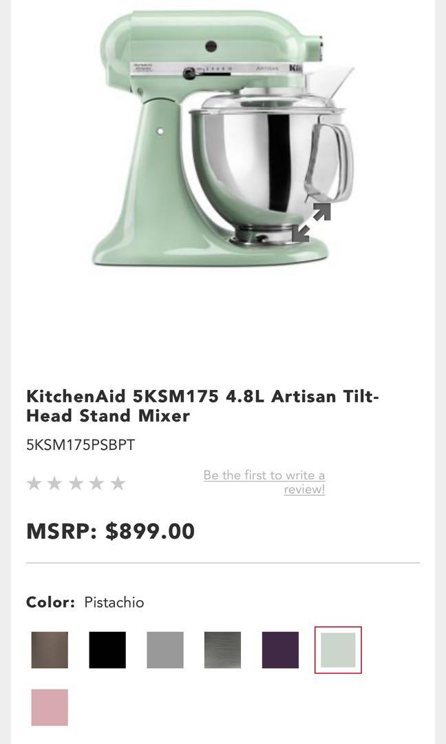 Artisan Mixer, 4.8L, model 175, Pistachio color - KitchenAid brand