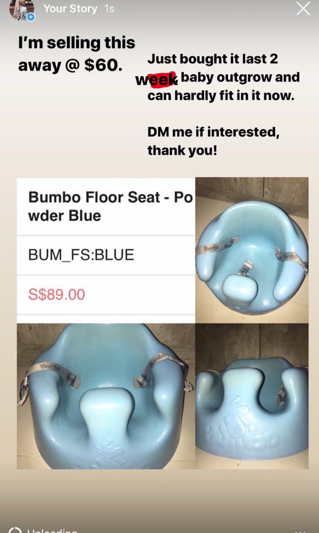 bumbo floor seat powder blue