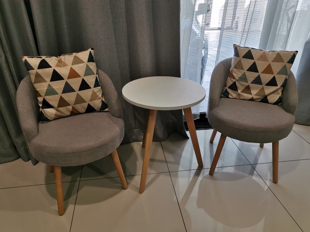 Side table with chair sales