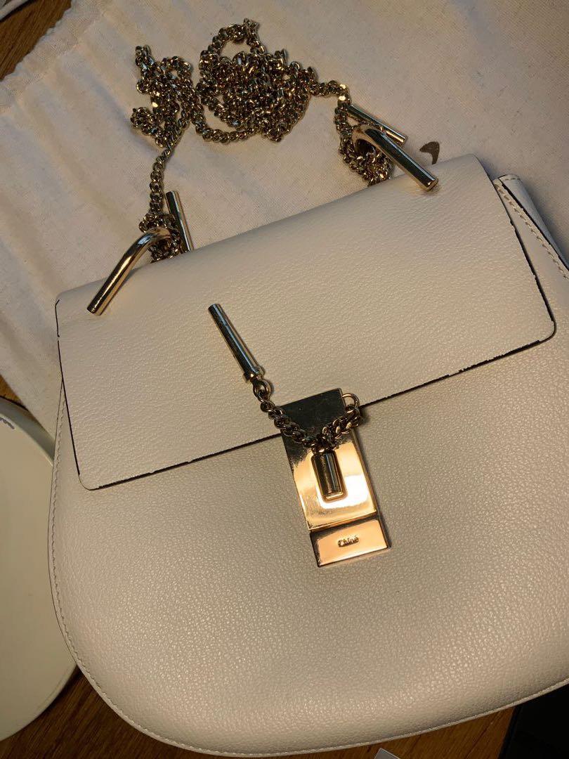 Chloe Drew White Cream Bag Women s Fashion Bags Wallets Cross body Bags on Carousell