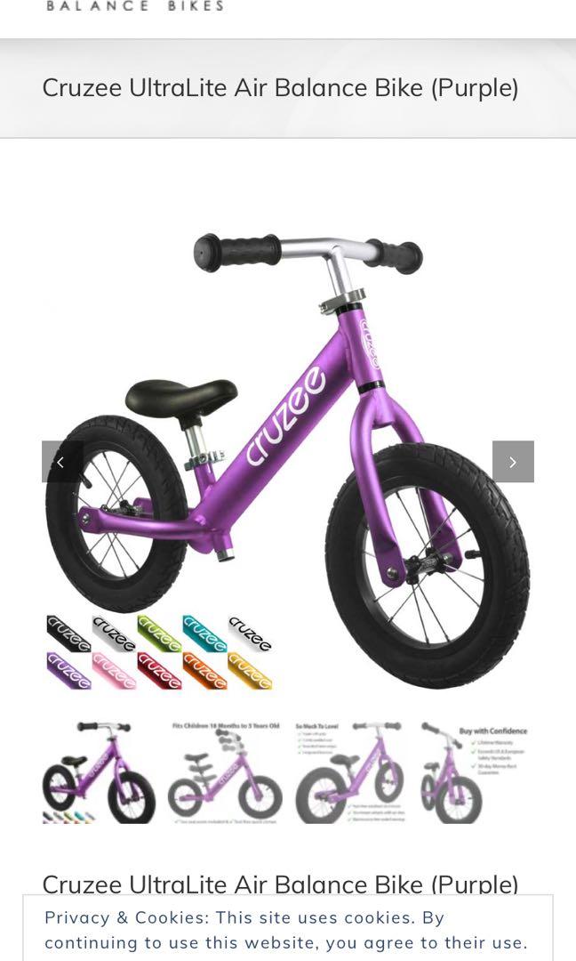Cruzee ultralite air balance bike deals