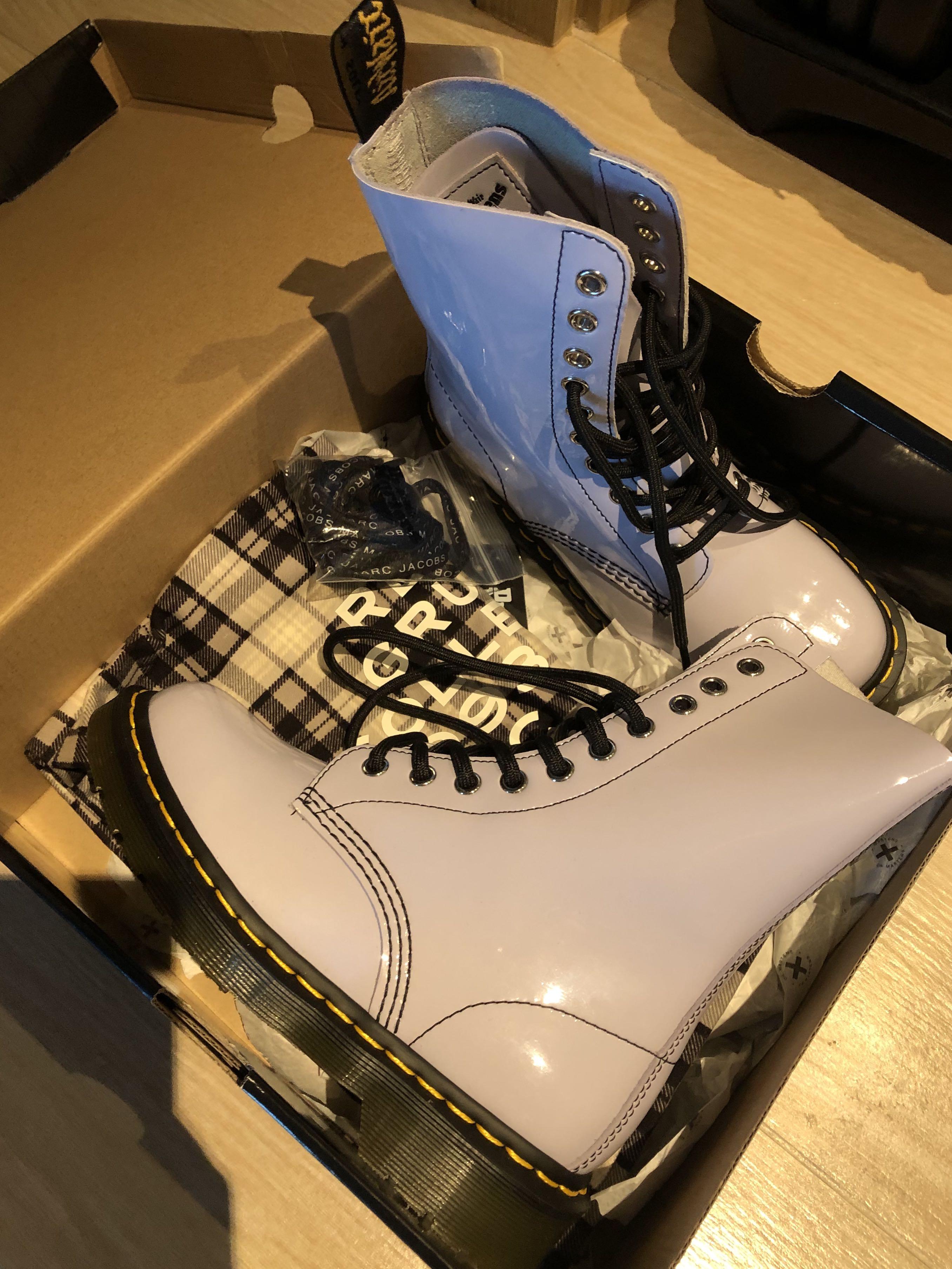 Dr martens X Marc Jacobs purple patent boots