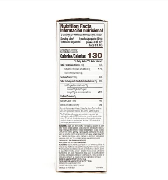 Folgers Cappuccino Mocha Chocolate Instant Coffee Mix 4 x 24g ...