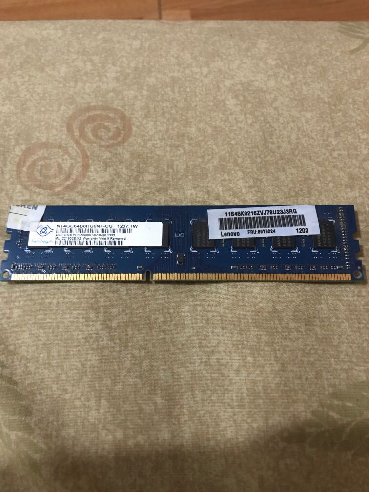 For Sale Used 4gb Lenovo Ram Electronics Computer Parts Accessories On Carousell