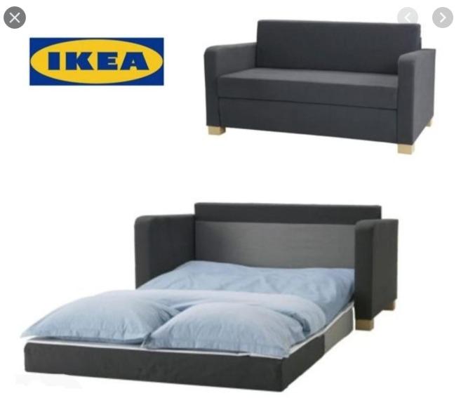 *FREE* Ikea Sofa Bed SOLSTA (Grey), 傢俬＆家居, 傢俬, 床架及床褥 Carousell