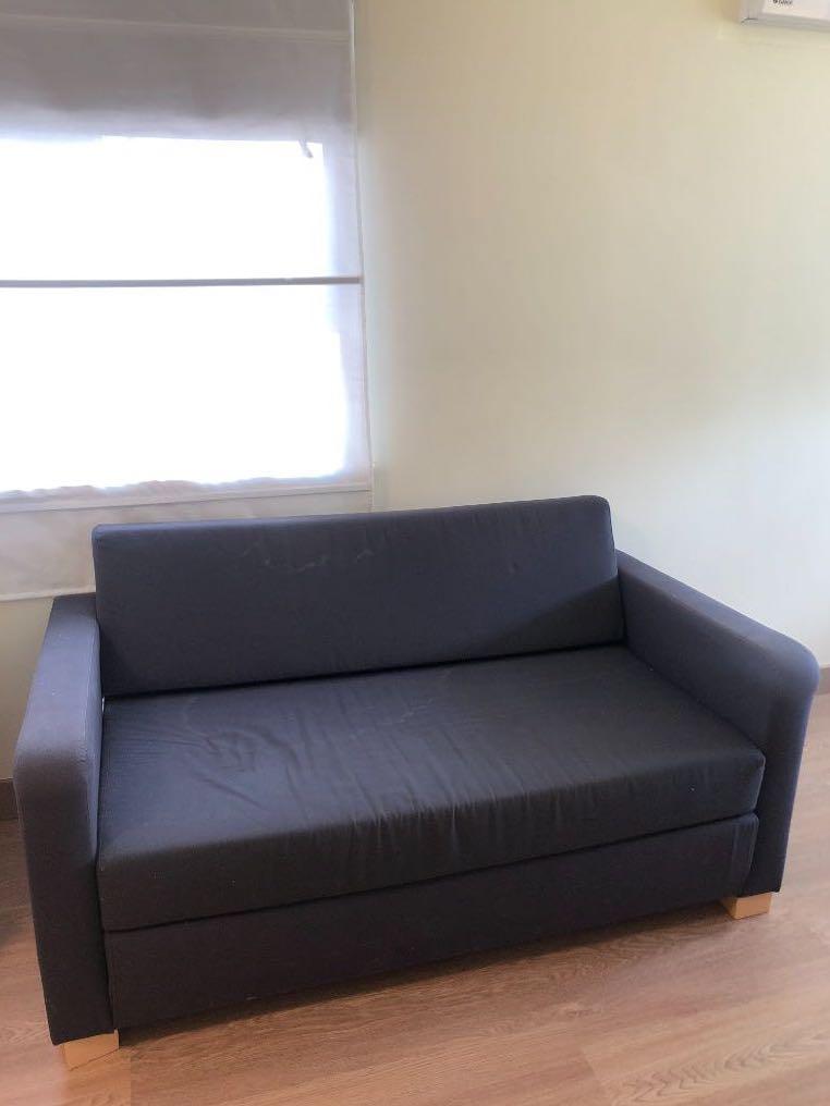 *FREE* Ikea Sofa Bed SOLSTA (Grey), 傢俬＆家居, 傢俬, 床架及床褥 Carousell