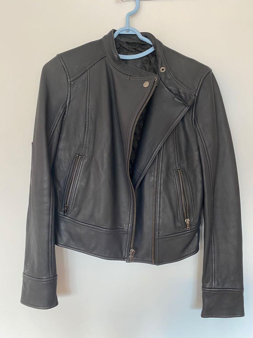 gap leather biker jacket