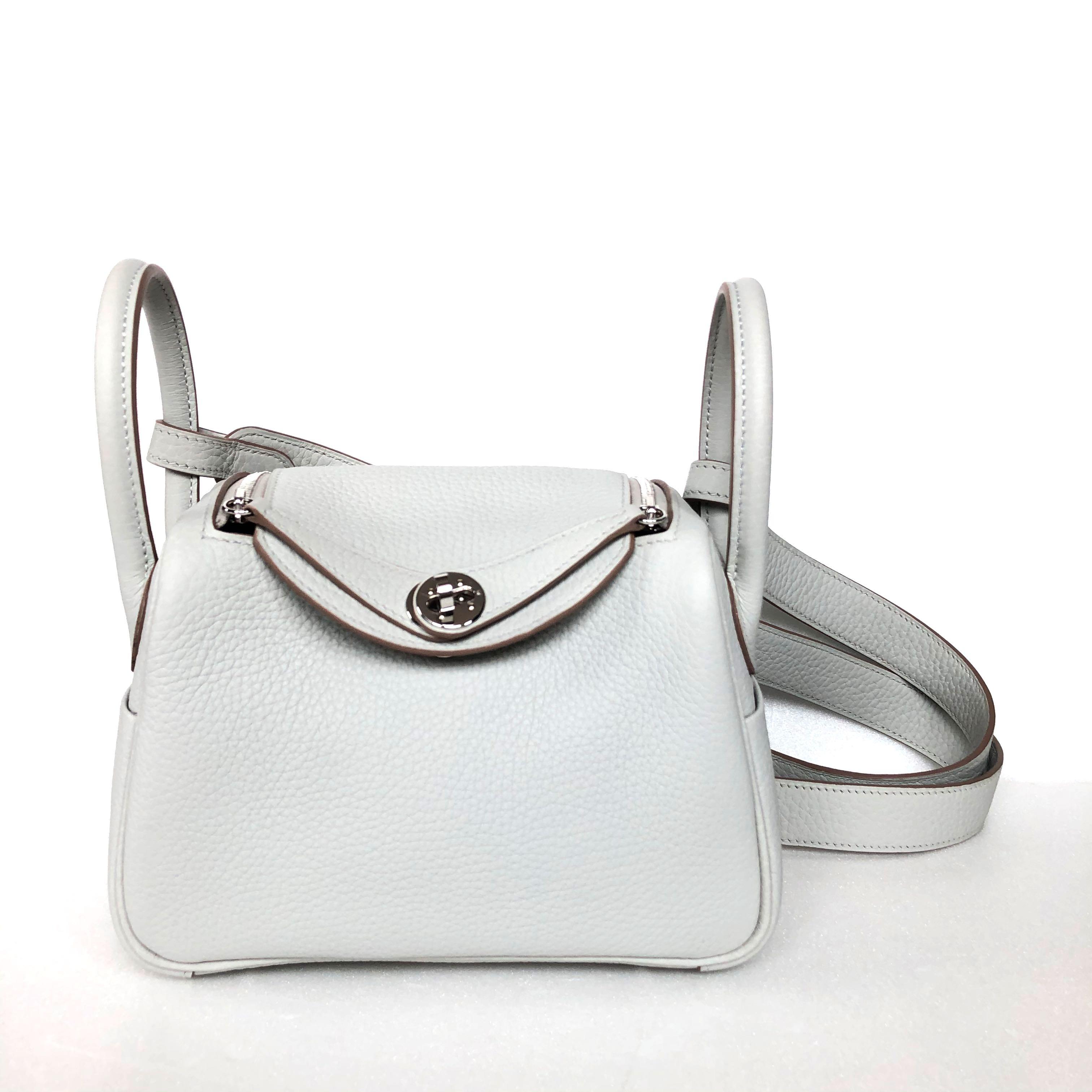 Ginza Xiaoma - Mini Lindy in Pearl Grey Clemence leather