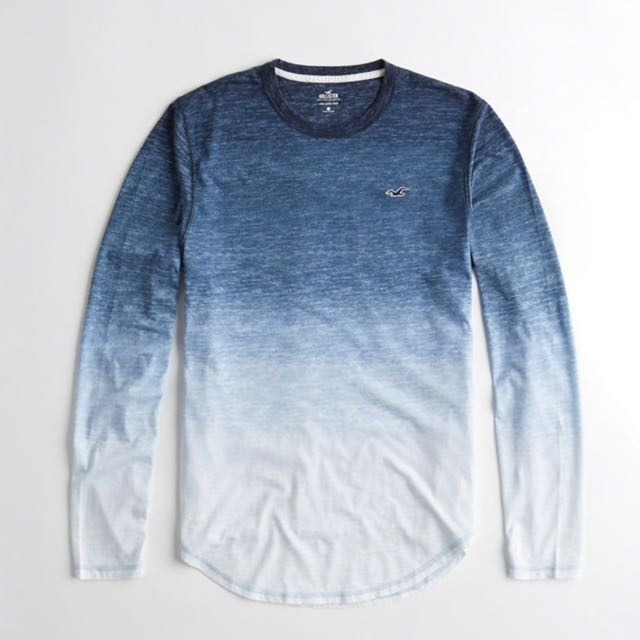 Hollister Long Sleeve Tee Blue White Men s Fashion Tops Sets