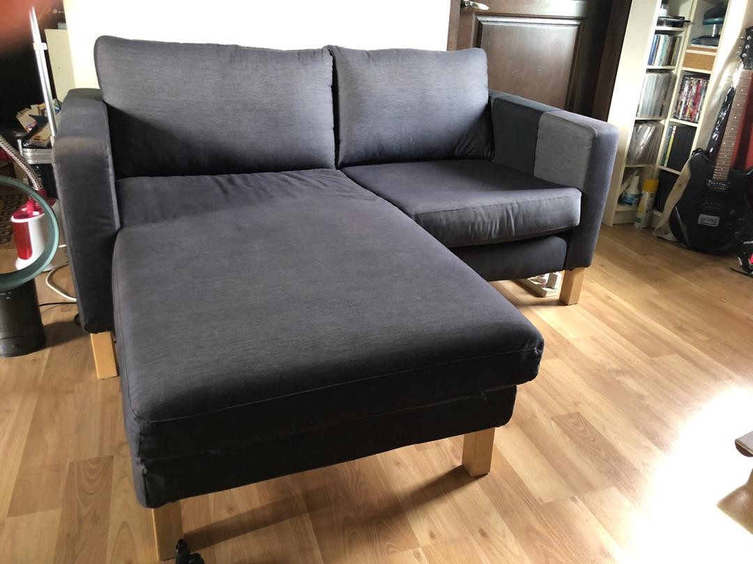 Ikea Karlstad sofa with chaise lounge, Furniture & Home Living