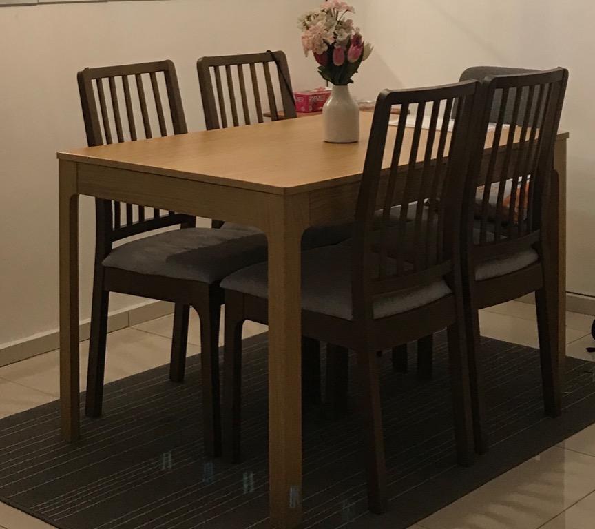 Ikea Table Extended Chair Ikea Home Furniture Furniture On Carousell
