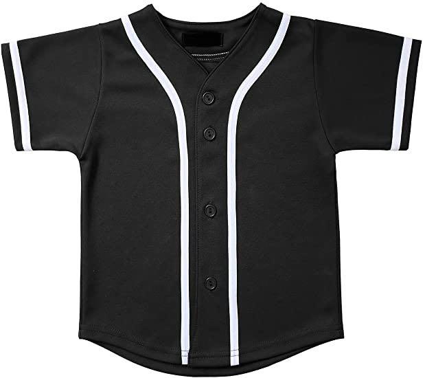 INSTOCK plain black baseball jersey 
