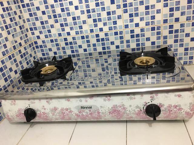 Kompor gas rinnai RI-712AF motif bunga sakura pink, Kitchen u0026 Appliances di  Carousell