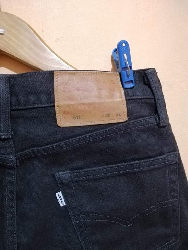 Levis 511 slim fit warm jeans leather patch, Men's Fashion, Bottoms, Jeans  on Carousell