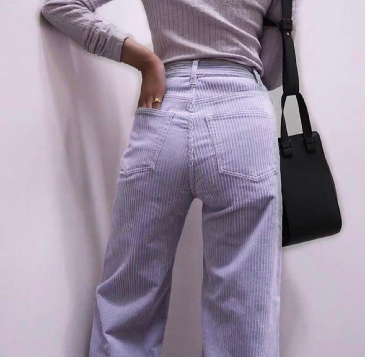 lilac corduroy trousers