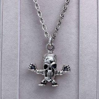 [limited] chrome hearts sterling silver skull bracelet necklace skeleton